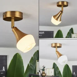 hofstein Plafonnier Venizy Vieux laiton, 1 lumière