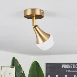 hofstein Plafonnier Venizy Vieux laiton, 1 lumière