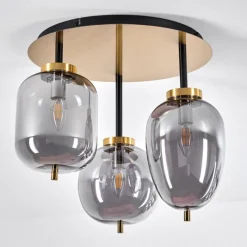 hofstein Plafonnier Verbania Laiton, 3 lumières