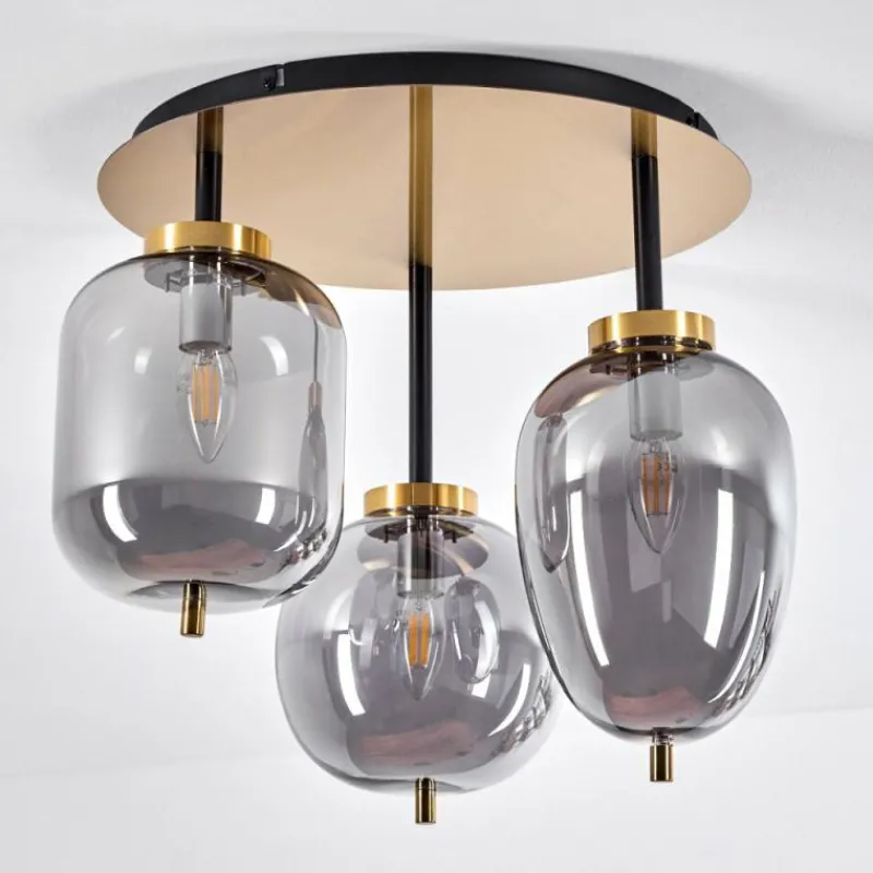 hofstein Plafonnier Verbania Laiton, 3 lumières