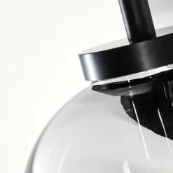 Suspension Verre Fumé-hofstein Plafonnier Verbania Noir, 3 lumières