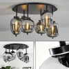Suspension Verre Fumé-hofstein Plafonnier Verbania Noir, 6 lumières