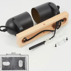 Lampes Dorées-hofstein Plafonnier Vergoignan Écru, Noir, 2 lumières