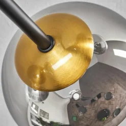 Lampes Dorées-hofstein Plafonnier - Verre 12 cm, 15 cm Chehalis Or, Noir, 6 lumières