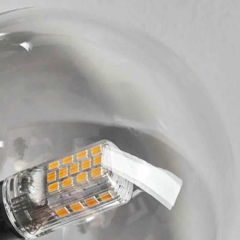 Lampes Dorées-hofstein Plafonnier - Verre 10 cm, 12 cm, 15 cm Chehalis Or, Noir, 6 lumières