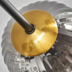 Lampes Dorées-hofstein Plafonnier - Verre 10 cm, 12 cm, 15 cm Chehalis Or, Noir, 6 lumières