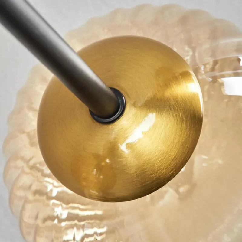 Lampes Dorées-hofstein Plafonnier - Verre 10 cm, 12 cm, 15 cm Chehalis Or, Noir, 6 lumières