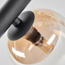 hofstein Plafonnier - Verre 10 cm, 12 cm, 15 cm Chehalis Ambre, Clair, 10 lumières