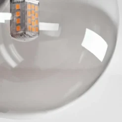 hofstein Plafonnier - Verre 10 cm, 12 cm, 15 cm Chehalis Ambre, Fumé, 10 lumières