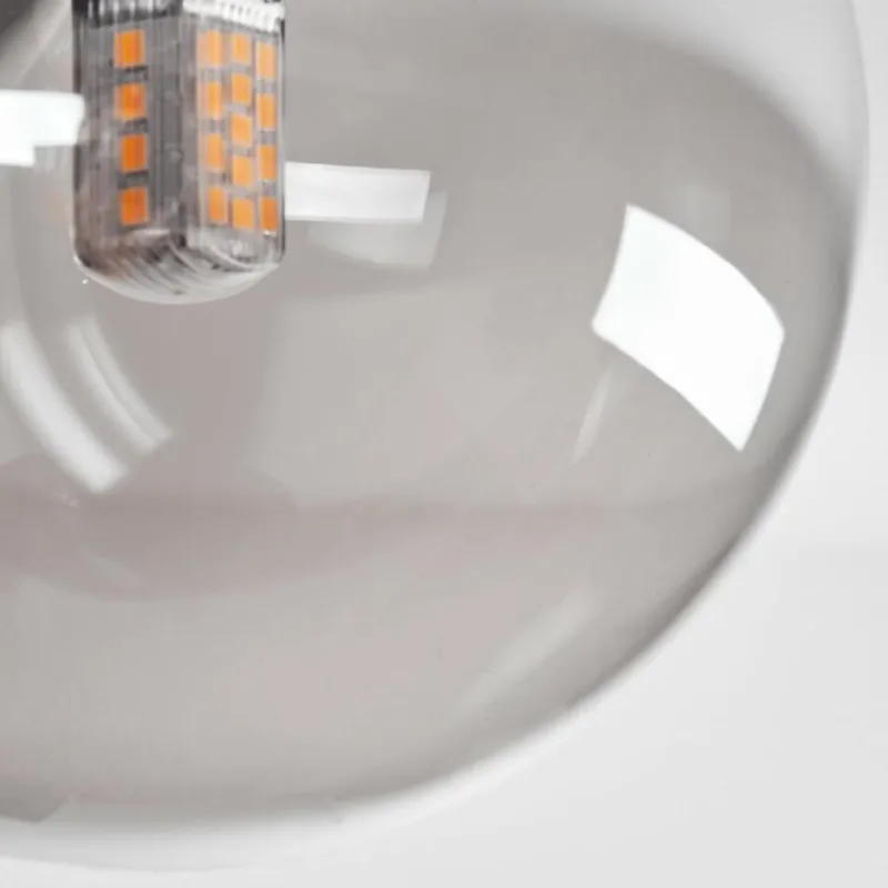 hofstein Plafonnier - Verre 10 cm, 12 cm, 15 cm Chehalis Ambre, Fumé, 10 lumières