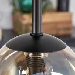 hofstein Plafonnier - Verre 10 cm, 12 cm, 15 cm Chehalis Ambre, 5 lumières