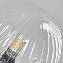 Lampes Dorées-hofstein Plafonnier - Verre 10 cm, 12 cm, 15 cm Chehalis Or, Noir, 6 lumières