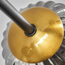 Lampes Dorées-hofstein Plafonnier - Verre 10 cm, 12 cm, 15 cm Chehalis Or, Noir, 6 lumières