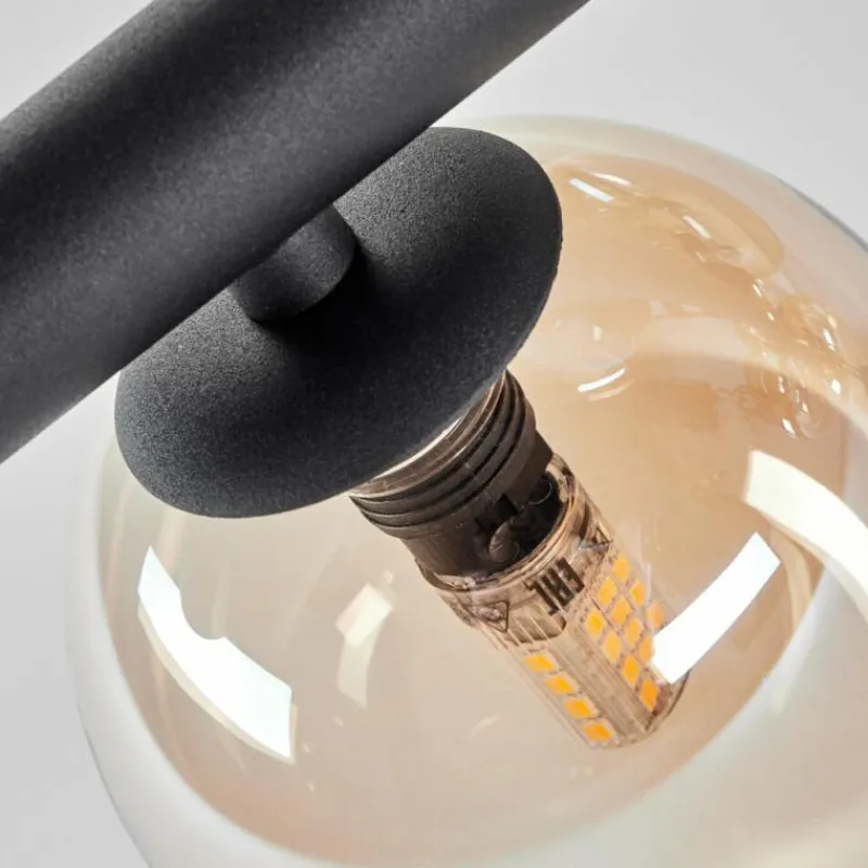 hofstein Plafonnier - Verre 10 cm, 12 cm, 15 cm Chehalis Ambre, 10 lumières