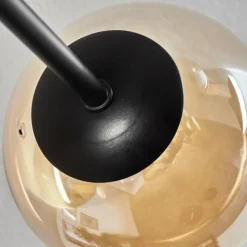 hofstein Plafonnier - Verre 12 cm, 15 cm Chehalis Ambre, 6 lumières