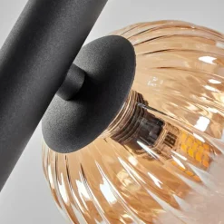 hofstein Plafonnier - Verre 10 cm, 12 cm, 15 cm Chehalis Ambre, Fumé, 10 lumières