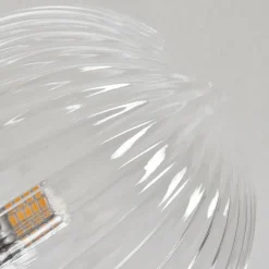 hofstein Plafonnier - Verre 12 cm, 15 cm Chehalis Clair, 6 lumières