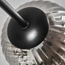 hofstein Plafonnier - Verre 12 cm, 15 cm Chehalis Fumé, 6 lumières