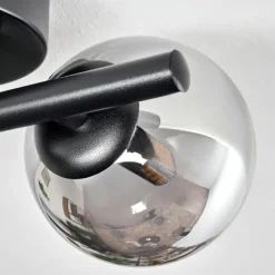 hofstein Plafonnier - Verre 10 cm, 12 cm Chehalis Noir, 2 lumières