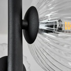 hofstein Plafonnier - Verre 10 cm, 12 cm, 15 cm Chehalis Clair, 8 lumières