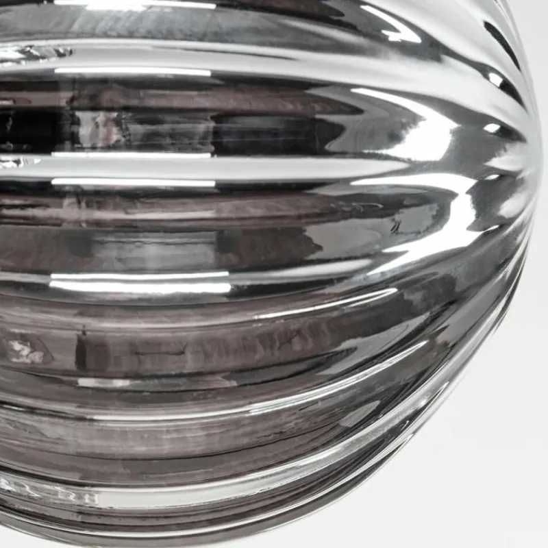 hofstein Plafonnier - Verre 10 cm, 12 cm, 15 cm Chehalis Fumé, 8 lumières