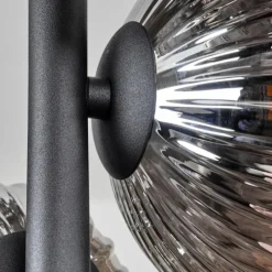 hofstein Plafonnier - Verre 10 cm, 12 cm, 15 cm Chehalis Fumé, 8 lumières