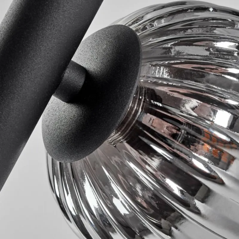 hofstein Plafonnier - Verre 10 cm, 12 cm, 15 cm Chehalis Ambre, Fumé, 10 lumières