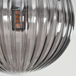 hofstein Plafonnier - Verre 10 cm, 12 cm, 15 cm Chehalis Fumé, 10 lumières