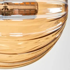 hofstein Plafonnier - Verre 10 cm, 12 cm, 15 cm Chehalis Ambre, 8 lumières