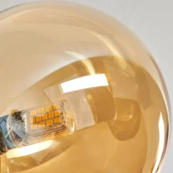 hofstein Plafonnier - Verre 12 cm, 15 cm Chehalis Or, Noir, 6 lumières