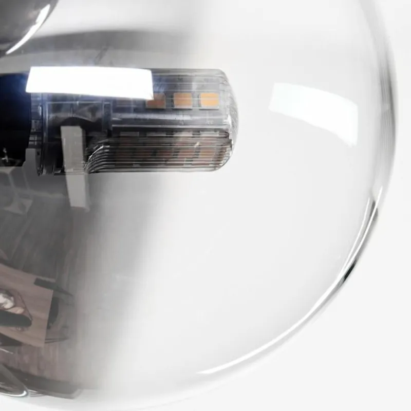 hofstein Plafonnier - Verre 10 cm, 12 cm, 15 cm Chehalis Ambre, Clair, Fumé, 8 lumières