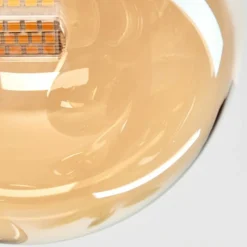 hofstein Plafonnier - Verre 10 cm, 12 cm, 15 cm Chehalis Ambre, Fumé, 8 lumières