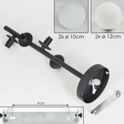 hofstein Plafonnier - Verre 10 cm, 12 cm Chehalis Blanc, 4 lumières