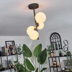 hofstein Plafonnier - Verre 10 cm, 12 cm Chehalis Blanc, 4 lumières