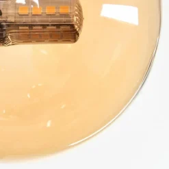 hofstein Plafonnier - Verre 10 cm, 12 cm Chehalis Ambre, Fumé, 4 lumières