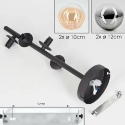 hofstein Plafonnier - Verre 10 cm, 12 cm Chehalis Ambre, Clair, Fumé, 4 lumières