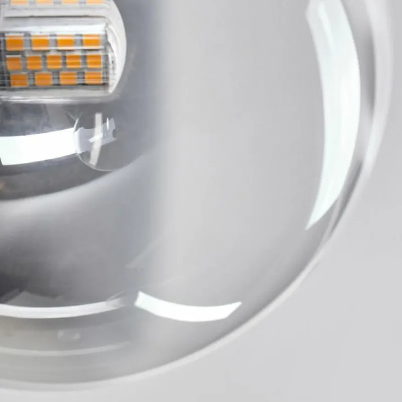 Lampes Dorées-hofstein Plafonnier - Verre 12 cm, 15 cm Chehalis Or, Noir, 8 lumières