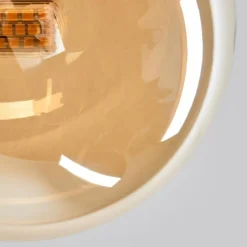 Lampes Dorées-hofstein Plafonnier - Verre 12 cm, 15 cm Chehalis Or, Noir, 8 lumières