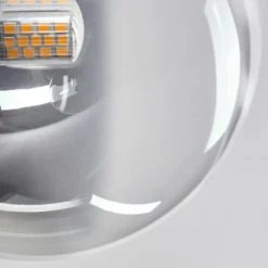 Lampes Dorées-hofstein Plafonnier - Verre 12 cm, 15 cm Chehalis Or, Noir, 8 lumières