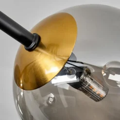 Lampes Dorées-hofstein Plafonnier - Verre 12 cm, 15 cm Chehalis Or, Noir, 8 lumières