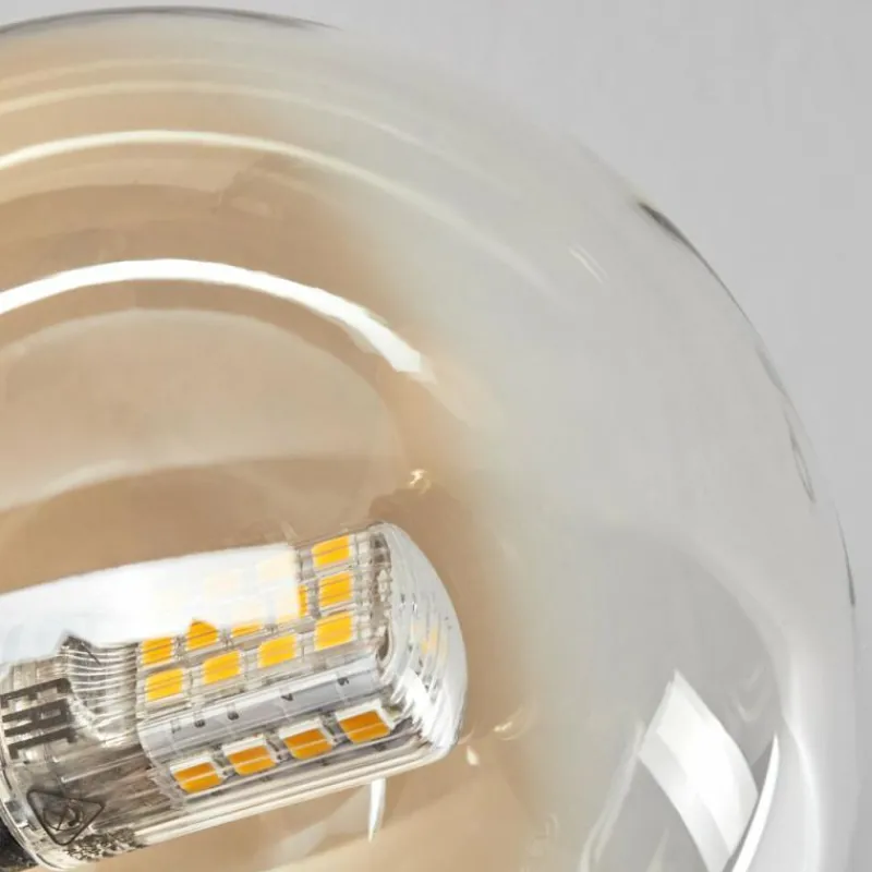 hofstein Plafonnier - Verre 10 cm Chehalis Or, Noir, 6 lumières