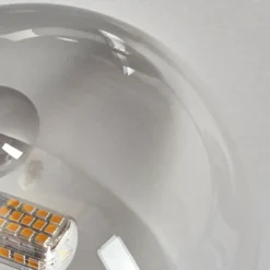 Lampes Dorées-hofstein Plafonnier - Verre 12 cm Chehalis Or, Noir, 6 lumières