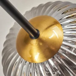 Lampes Dorées-hofstein Plafonnier - Verre 15 cm Chehalis Or, Noir, 6 lumières