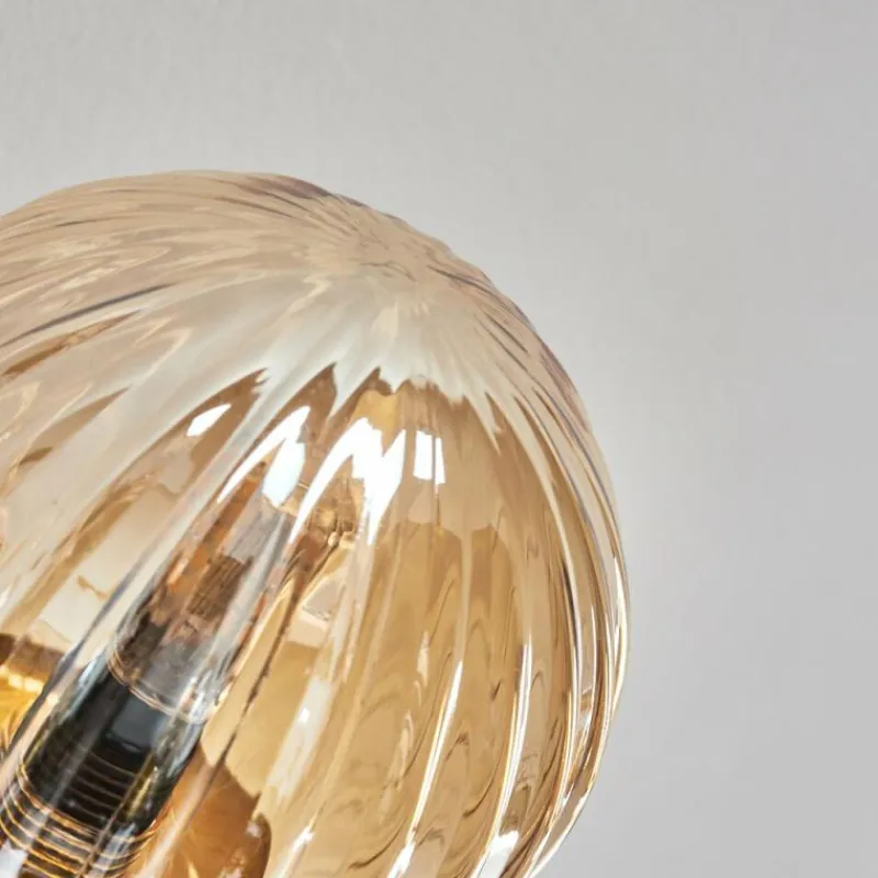 Lampes Dorées-hofstein Plafonnier - Verre 15 cm Chehalis Or, Noir, 6 lumières