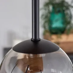 hofstein Plafonnier - Verre 10 cm Chehalis Écru, Noir, 5 lumières