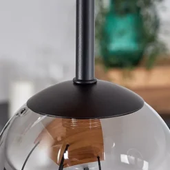 hofstein Plafonnier - Verre 10 cm Chehalis Écru, Noir, 5 lumières