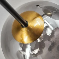 Lampes Dorées-hofstein Plafonnier - Verre 15 cm Chehalis Or, Noir, 6 lumières