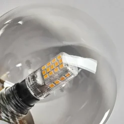 Lampes Dorées-hofstein Plafonnier - Verre 10 cm Chehalis Or, Noir, 6 lumières