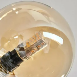 hofstein Plafonnier - Verre 10 cm Chehalis Or, Noir, 6 lumières