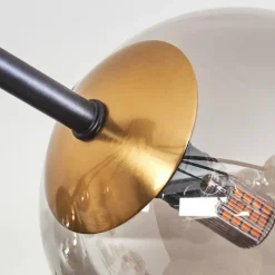 Lampes Dorées-hofstein Plafonnier - Verre 12 cm Chehalis Or, Noir, 8 lumières